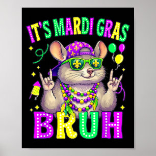 Chinchilla bruh Mardi Gras Jungen Mädchen Kinder K Poster