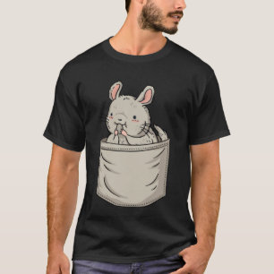 Chinchilla-Brusttasche Langschwanz-Chinchilla T-Shirt