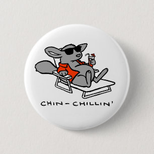 Chinchilla Chillin Knopf Button