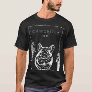Chinchilla Chinesisch Hanzi Langhaar Kurzschwanz C T-Shirt