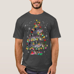 Chinchilla Christmas Tree Funny Rodents Lover T-Shirt