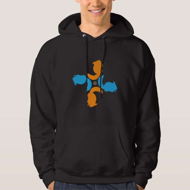 Chinchilla Circle Animal Lover Idee Hoodie (Vorderseite)
