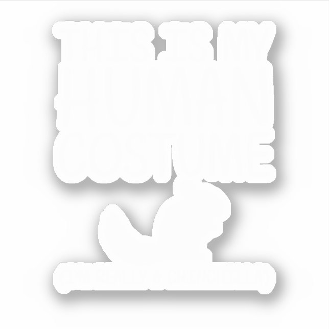 Chinchilla Easy Halloween menschliches Kostüm Rode Aufkleber (Vorderseite)