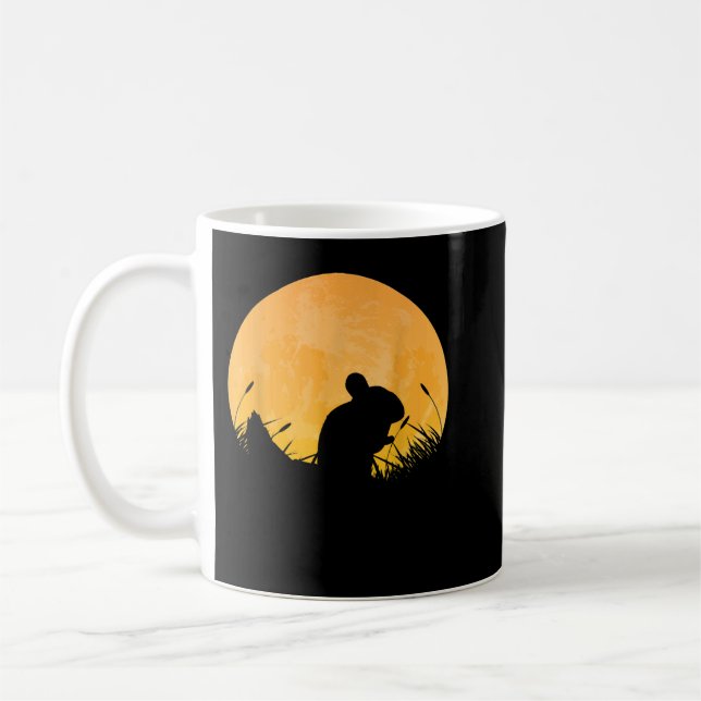 Chinchilla Easy Halloween Outfit Rodent Moon Kaffeetasse (Links)