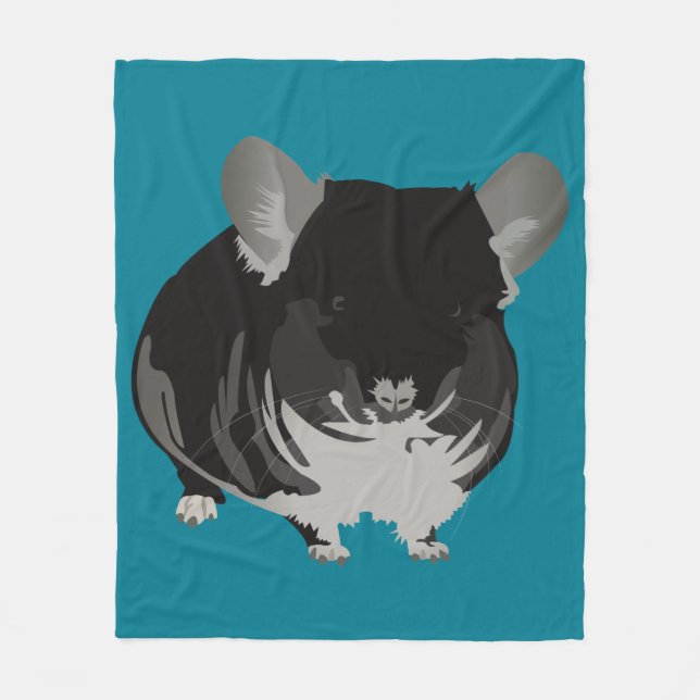 Chinchilla Fleecedecke (Vorderseite)
