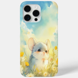Chinchilla Freudiger Blick auf Wildblumen Case-Mate iPhone Hülle