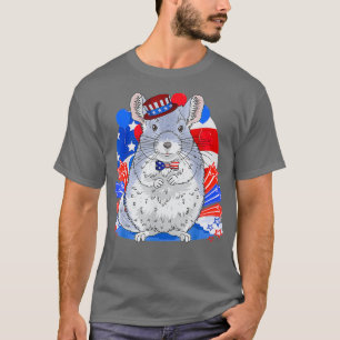 Chinchilla Funny Merica 4. Juli Amerikaner T-Shirt