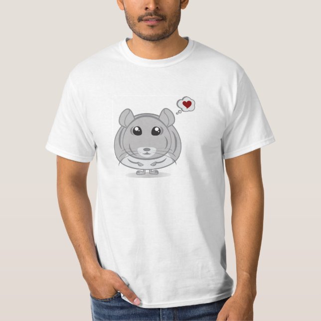 Chinchilla-Gedanken-Blasen-Liebe-T - Shirt (Vorderseite)