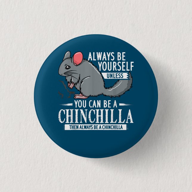 Chinchilla Gift Funny Niedlich Pet Button (Vorderseite)