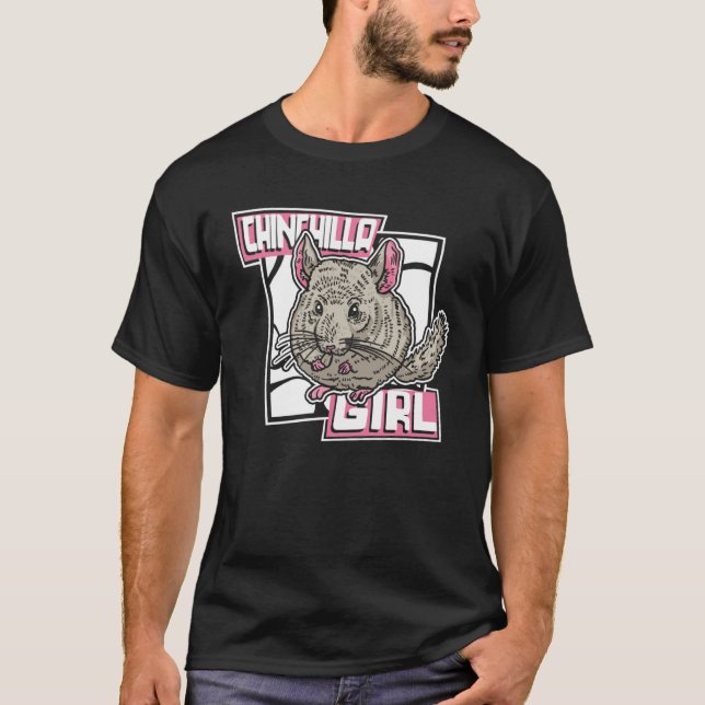 Chinchilla Girl Long Hair Short Tail Chinchilla T-Shirt (Vorderseite)