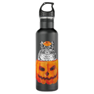 Chinchilla Happy Halloween Pumpkin Animal Lover Edelstahlflasche