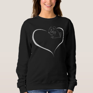 Chinchilla Heart Rodent Art Heimtiere Sweatshirt