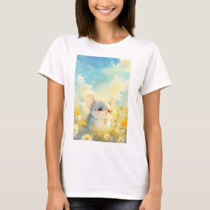 Chinchilla Joyful Glimps von Wildblumen T-Shirt