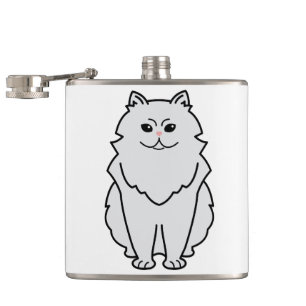 Chinchilla-Katzen-Cartoon Flachmann
