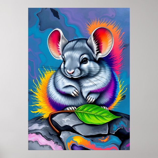 Chinchilla-Kunst Poster (Vorne)