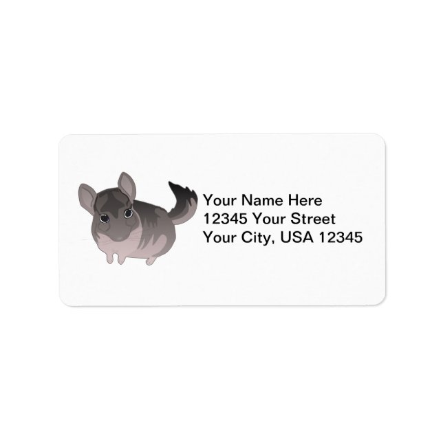 Chinchilla Labels Adressaufkleber (Vorne)