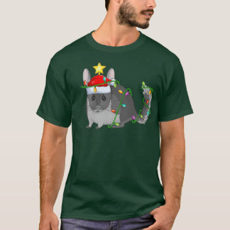 Chinchilla Lighting Xmas Tree Matching Chinchilla T-Shirt