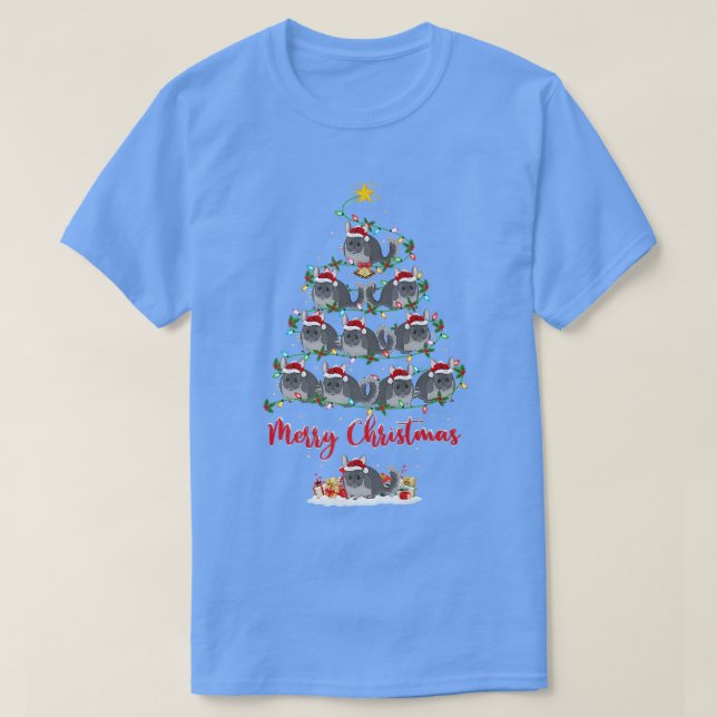 Chinchilla Lover Matching Santa Chinchilla Christm T-Shirt (Design vorne)