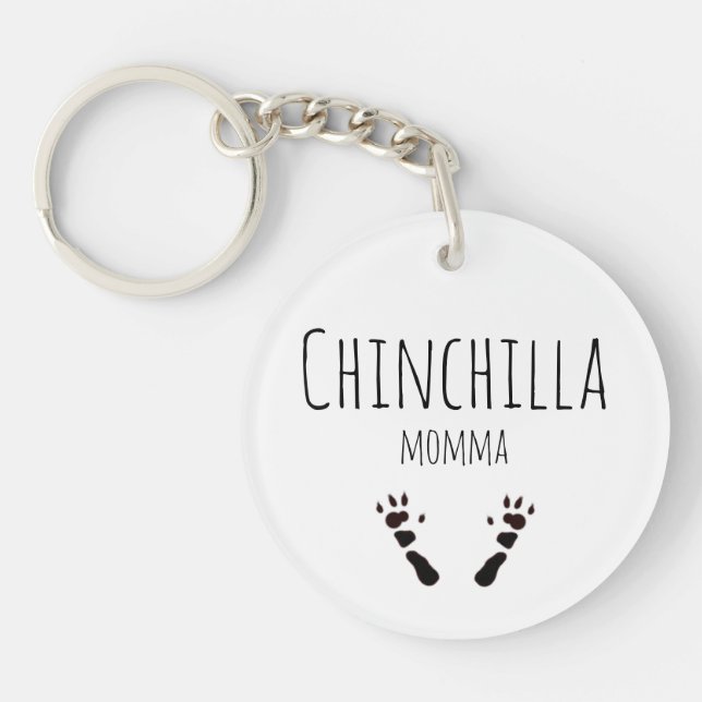 Chinchilla Momma Schlüsselanhänger (Vorderseite)