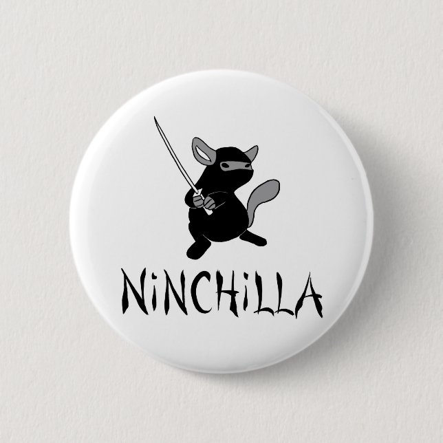 Chinchilla Ninchilla Knopf Button (Vorderseite)