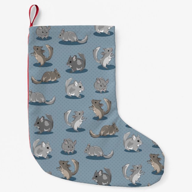 Chinchilla Pattern Kleiner Weihnachtsstrumpf (Vorderseite)