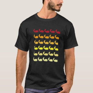 Chinchilla Retro-Tiermuster T-Shirt