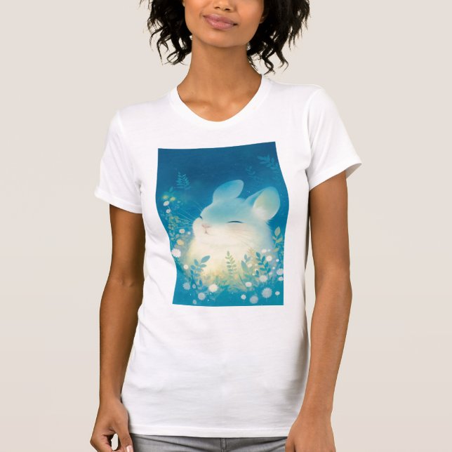 Chinchilla Serene Floral Retreat T-Shirt (Vorderseite)