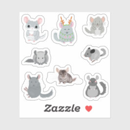 Chinchilla Stickers Aufkleber