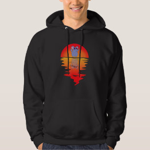 Chinchilla Sunset Vintag Retro Dance Chinchilla Hoodie