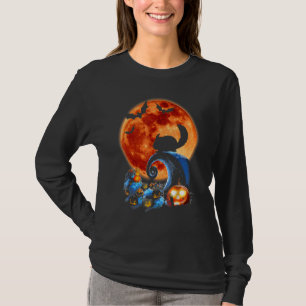 Chinchilla und Moon Halloween Silhouette T-Shirt