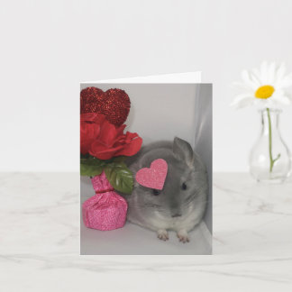 Chinchilla Valentine's Day Card Karte