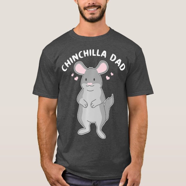 Chinchilla Vater Funny Animal Pet Pater T-Shirt (Vorderseite)