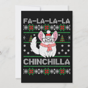 Chinchilla Weihnachtsgeschenk für Chinchilla Liebe Feiertagskarte
