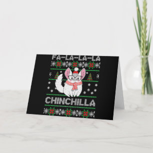 Chinchilla Weihnachtsgeschenk für Chinchilla-Liebe Karte