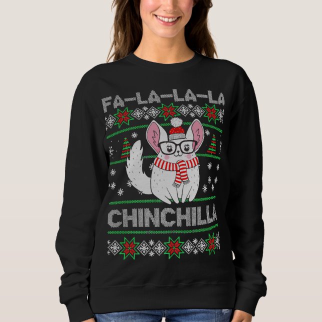 Chinchilla Weihnachtsgeschenk für Chinchilla-Liebe Sweatshirt (Vorderseite)