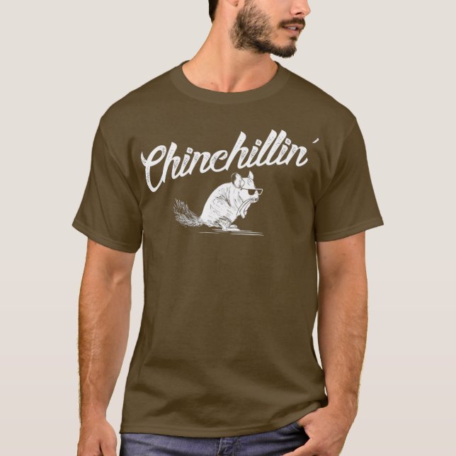 Chinchillin Funny Chinchilla Mama Vater Geschenk T-Shirt (Vorderseite)