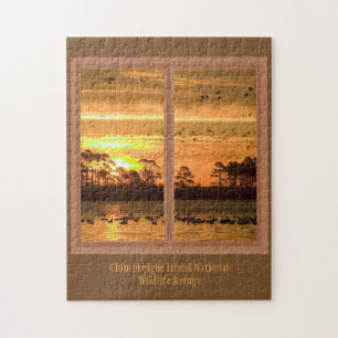 Chincoteague Insel-Sonnenuntergang-Puzzle Puzzle