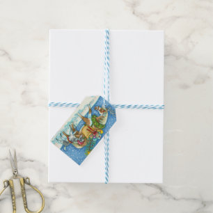 CHINCOTEAGUE ISLAND CHRISTMAS PONY GIFT TAGS GESCHENKANHÄNGER