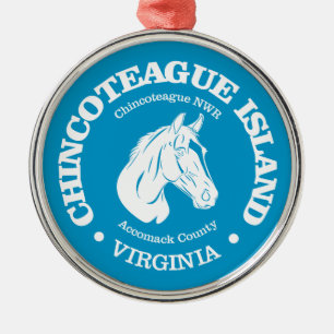 Chincoteague Island (Pony) Ornament Aus Metall
