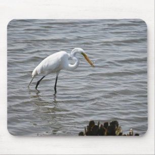 Chincoteague National Wildlife Great Heron Egret Mousepad