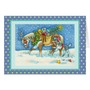 CHINCOTEAGUE PONIES CHRISTMAS GREETCARD Verse