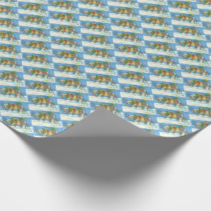 CHINCOTEAGUE PONY & COLT CHRISTMAS WRAPPPAPIER GESCHENKPAPIER