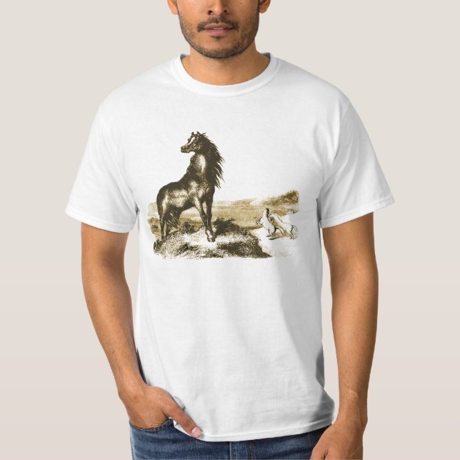 Chincoteague Pony-Kunst-Illustration T-Shirt (Vorderseite)