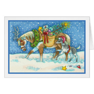 CHINCOTEAGUE-PONYS WEIHNACHTSGRUßKARTE Leer