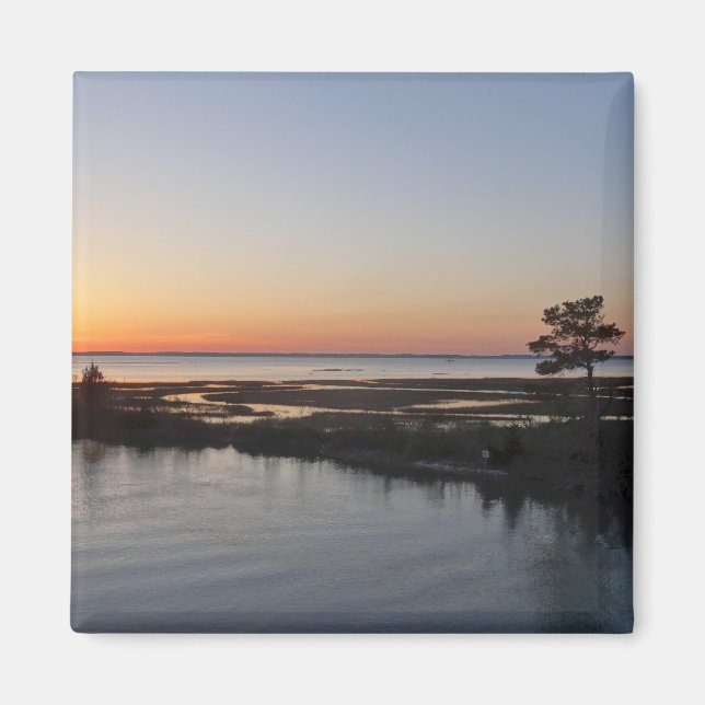 Chincoteague Sunset I Virginia Landschaft Magnet (Vorne)