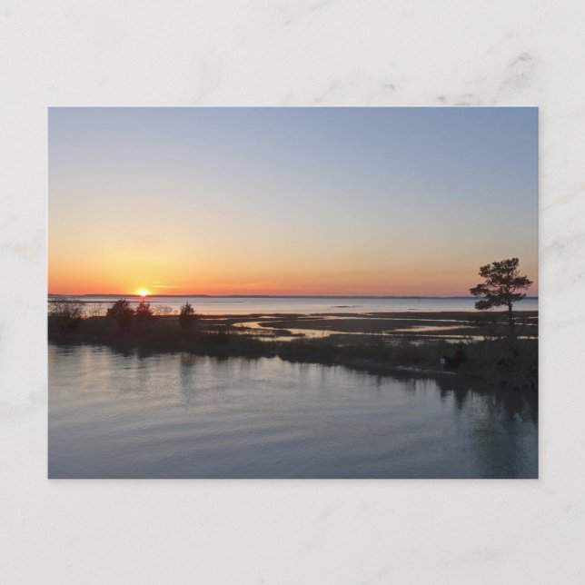 Chincoteague Sunset I Virginia Landschaft Postkarte (Vorderseite)