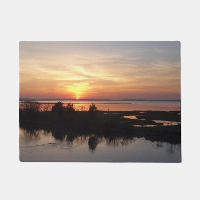 Chincoteague Sunset II Virginia Landschaft Fußmatte (Vorderseite)