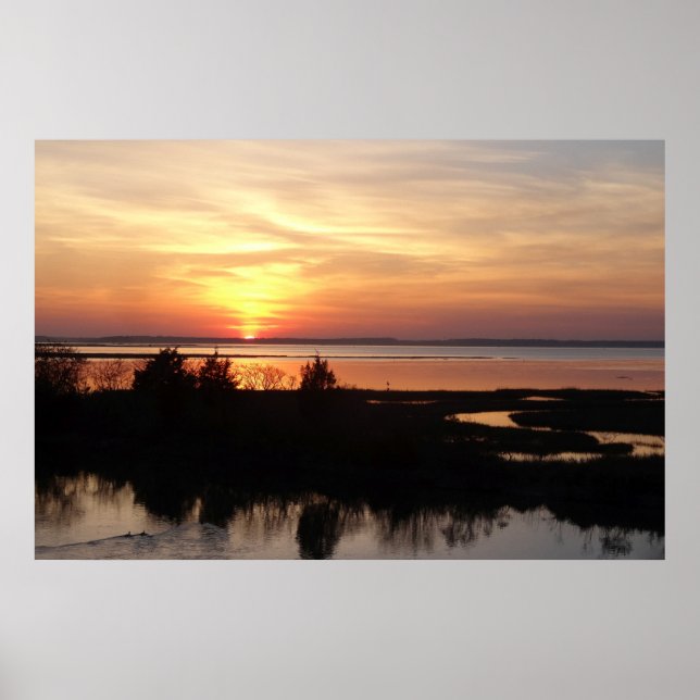 Chincoteague Sunset II Virginia Landschaft Poster (Vorne)