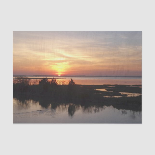 Chincoteague Sunset II Virginia Landschaft Seidenpapier (Vorderseite)
