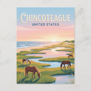 Chincoteague Virginia Postkarte